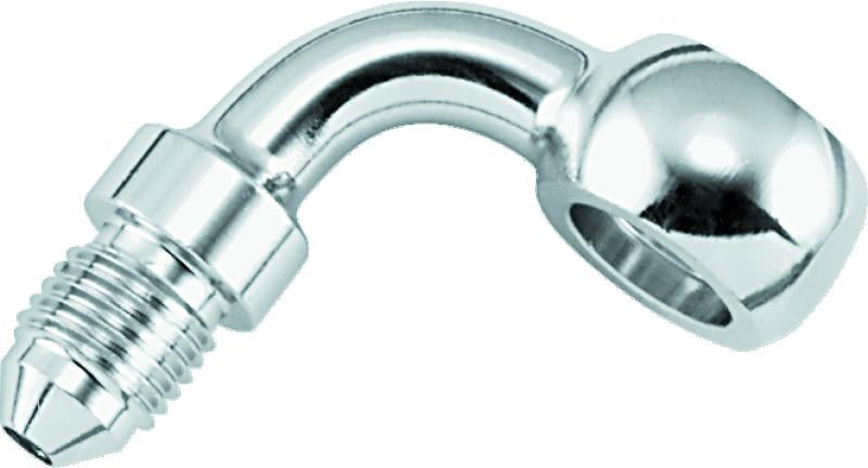 TwinPower Twin Power Stainless Brake Fitting 3/8 Inch X AN3 90 Degree Banjo Adaptor