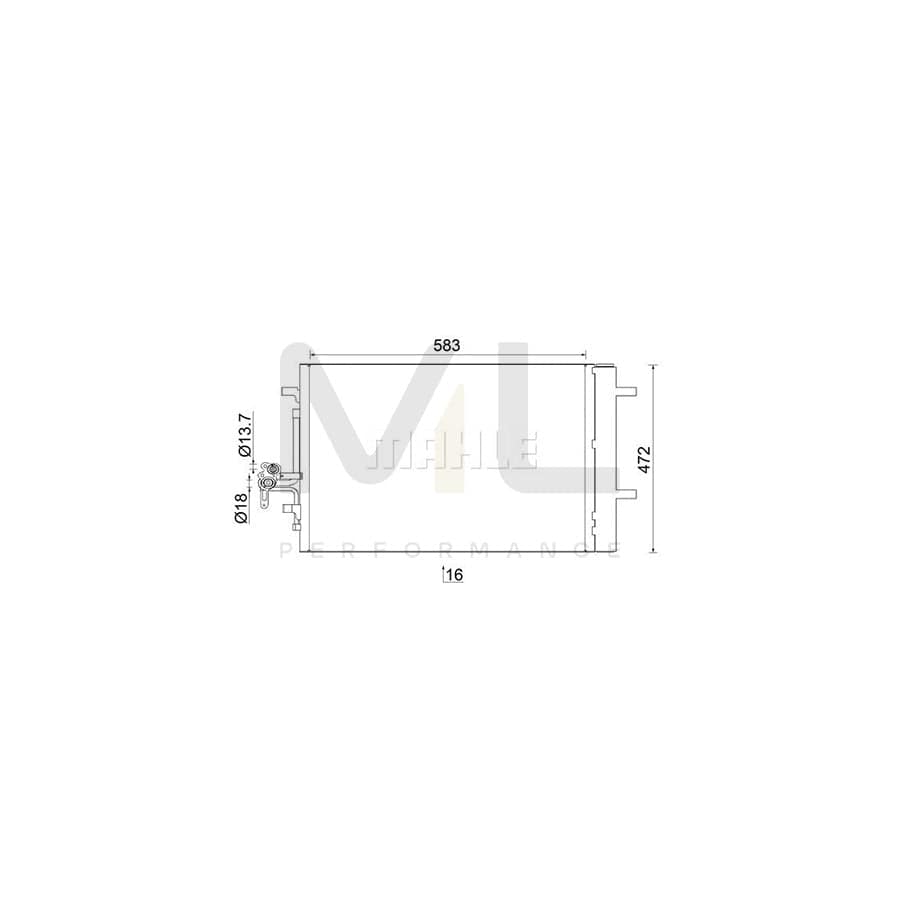 MAHLE ORIGINAL AC 959 000S Air conditioning condenser with dryer | ML Performance Car Parts