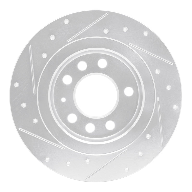 R1 Concepts R1 06-10 Pontiac SOLSTICE Rear Right Drilled & Slotted Silver Brake Rotor