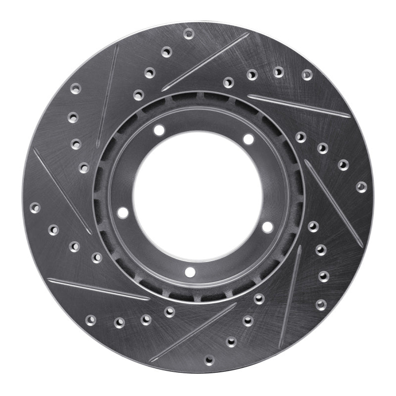 R1 Concepts R1 84-89 Porsche 911 Front Right Drilled & Slotted Silver Brake Rotor
