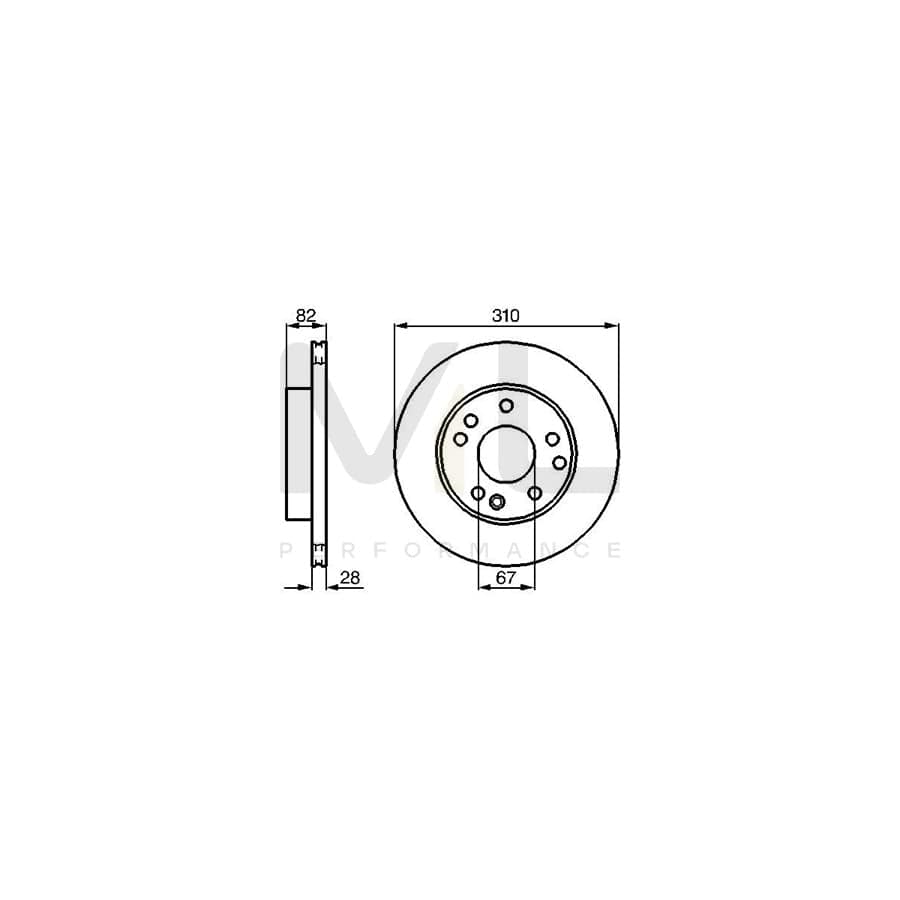 BOSCH 0 986 478 528 Brake Disc suitable for MERCEDES-BENZ S-Class Saloon (W140) Internally Vented, Vented, Oiled, High-carbon, with bolts/screws | ML Performance Car Parts