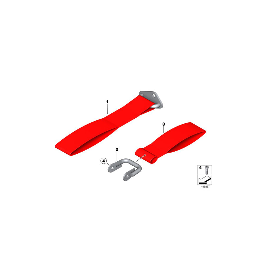 Genuine BMW 72158424676 BMW Towing Hinge HINTEN/REAR (Inc. & M6 GT3) | ML Performance US Car Parts