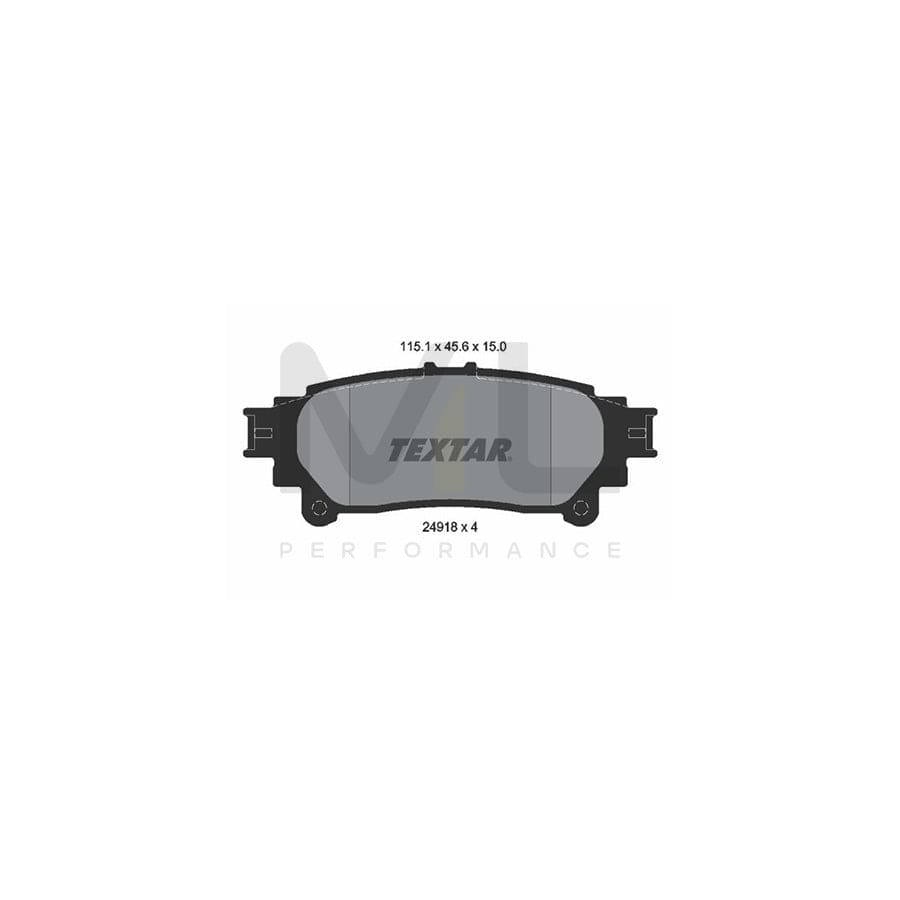 TEXTAR 2491801 Brake pad set not prepared for wear indicator | ML Performance Car Parts