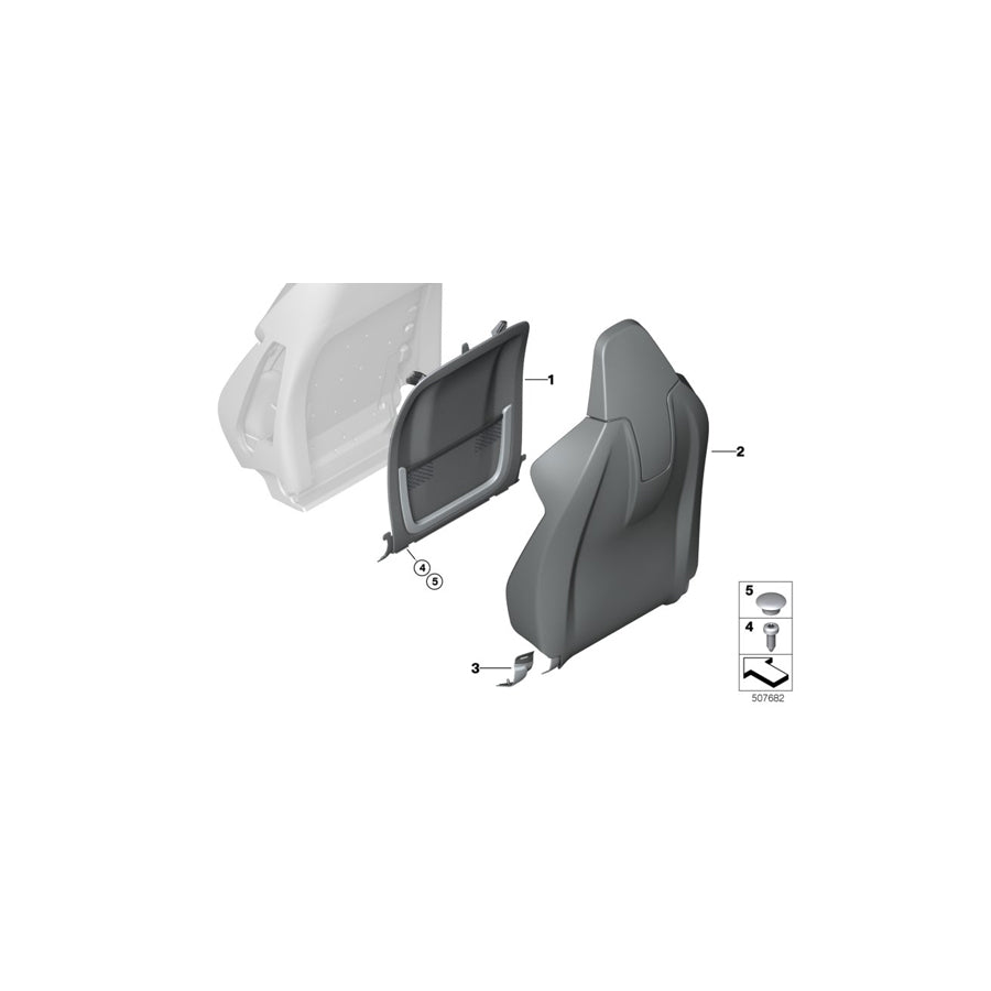 Genuine BMW 52107942438 G21 F91 G14 Cover Bolt SCHWARZ (Inc. M850iX, X7 30dX & 320i 1.6) | ML Performance US Car Parts