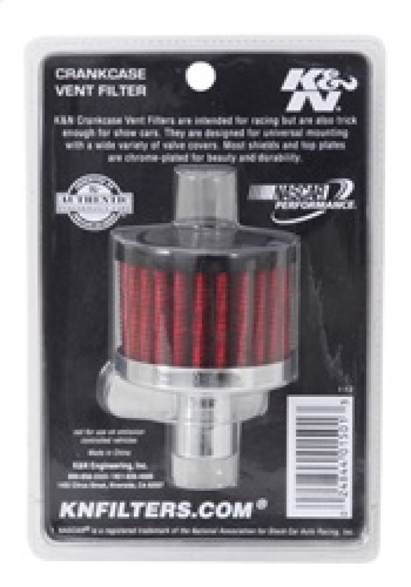 K&N Engineering K&N Steel Base Crankcase Vent Filter .75in Vent OD x 2in OD x 1.5in Height