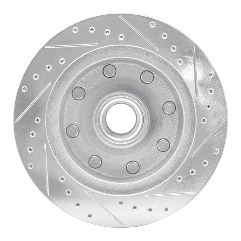 R1 Concepts R1 95-04 Ford E-250 Econoline Front Left Drilled & Slotted Silver Brake Rotor