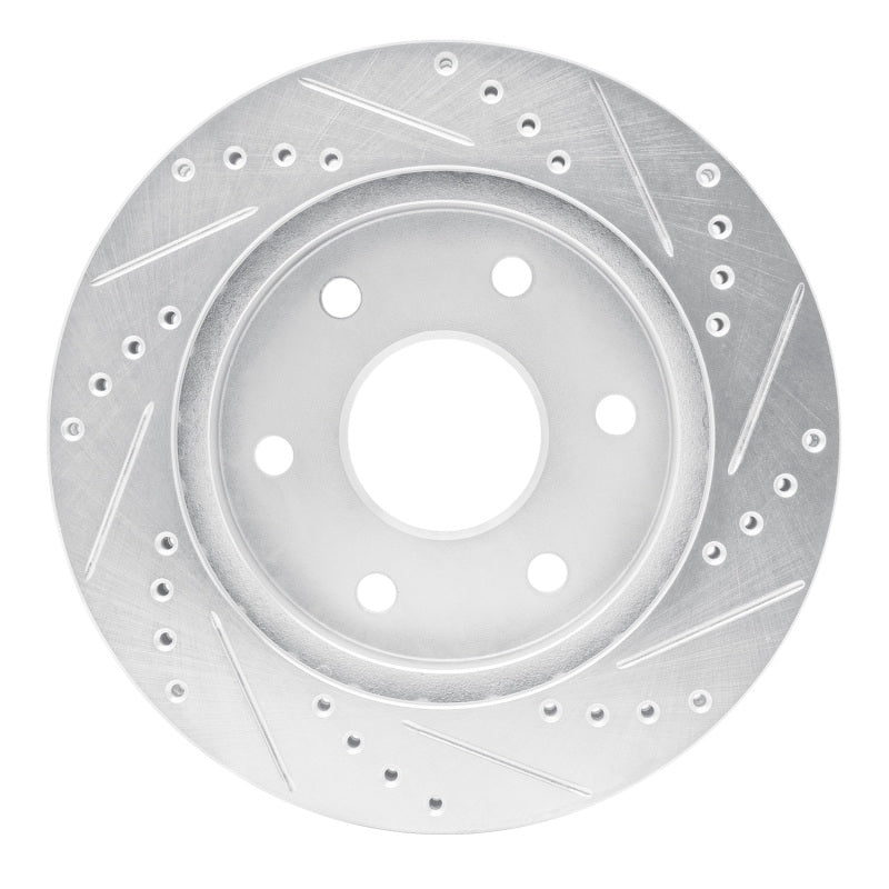 R1 Concepts R1 21-22 Chevrolet Colorado Front Left Drilled & Slotted Silver Brake Rotor
