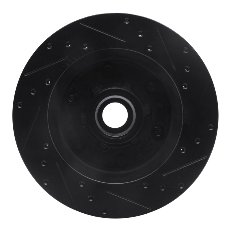 R1 Concepts R1 88-96 Chevrolet C2500 Front Left Drilled & Slotted Black Brake Rotor