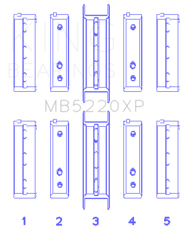 King Engine Bearings King Subaru WRX/STi EJ20 EJ22 EJ25 Flange #3 Position (Size .025) Performance Main Bearing Set
