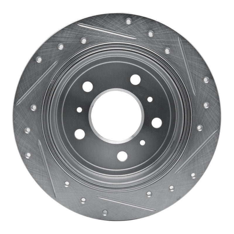 R1 Concepts R1 06-10 Buick ALLURE Rear Left Drilled & Slotted Silver Brake Rotor