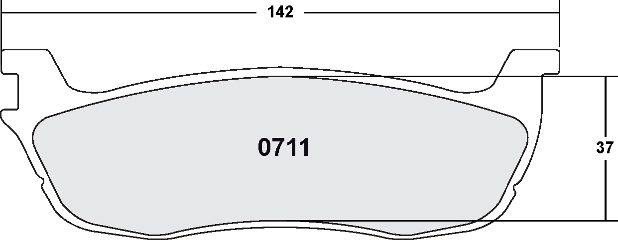 PFC 0711.22 BRAKE PADS Z-RATED CARBON METALLIC