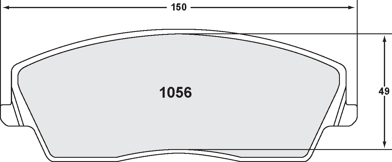 PFC 1056.22 BRAKE PADS Z-RATED CARBON METALLIC FRONT DODGE CHARGER LD BRAKES (06-07)