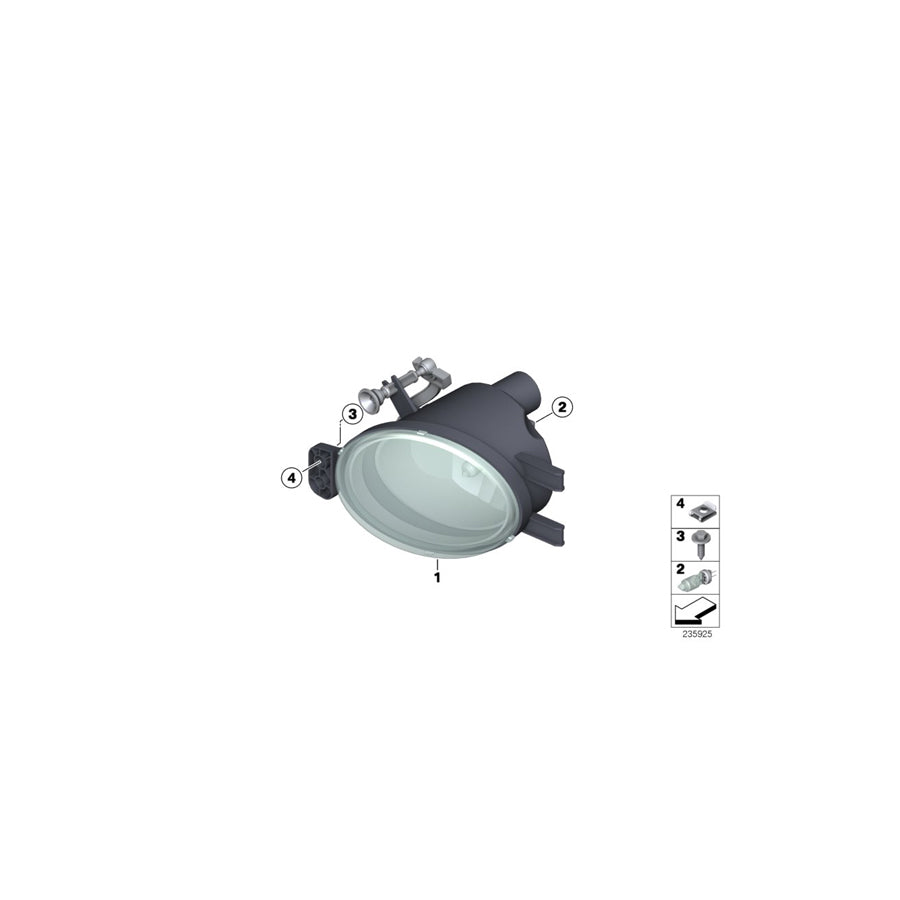 Genuine BMW 63177273448 E82 E88 Fog Lights, Right (Inc. 118d, 128i & 120d) | ML Performance US