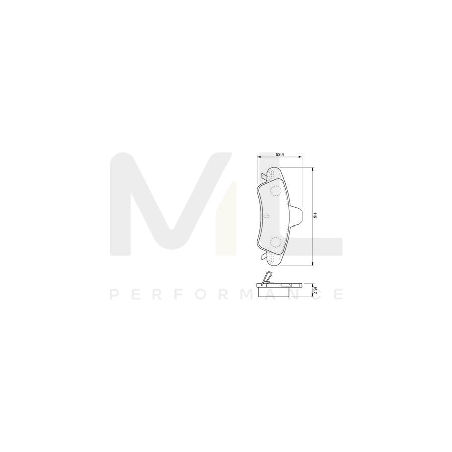 Bosch 0986424744 Brake Pad Set For Ford Mondeo With Anti-Squeak Plate BP453 | ML Performance Car Parts