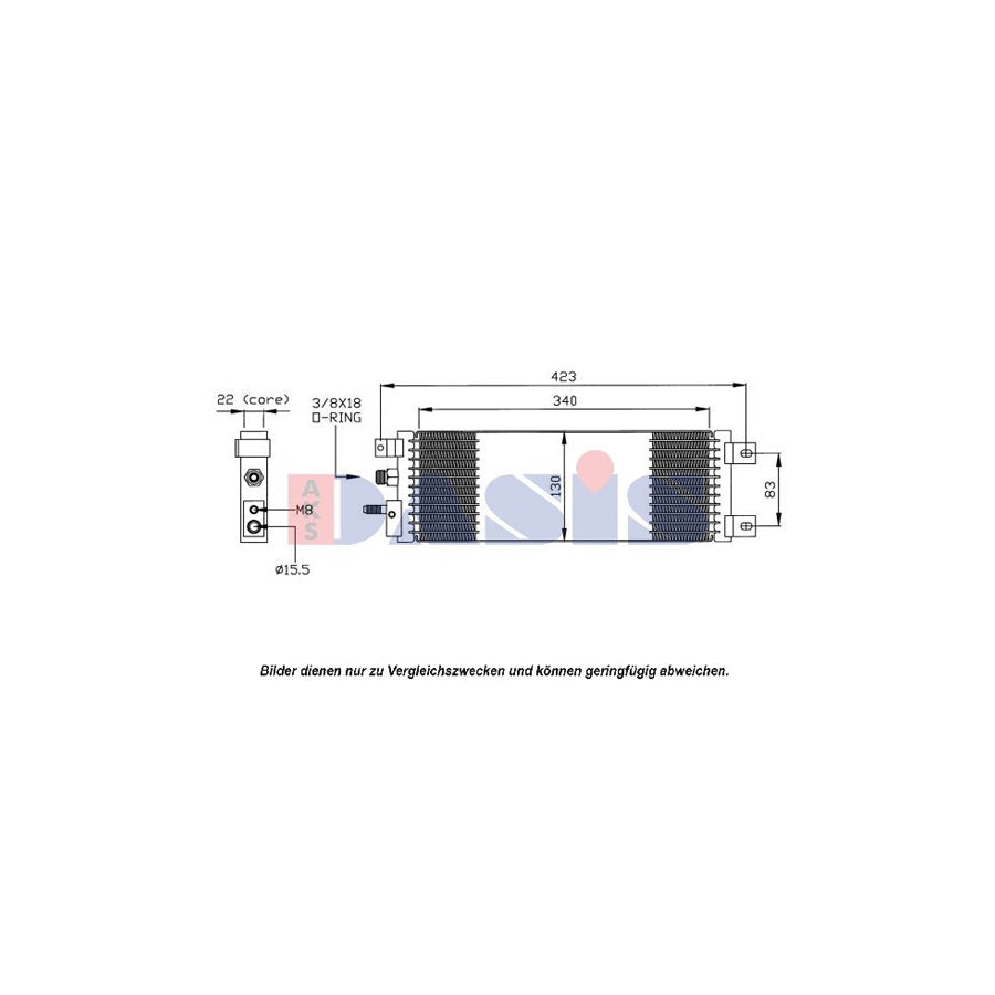 AKS Dasis 522055N Air Conditioning Condenser
