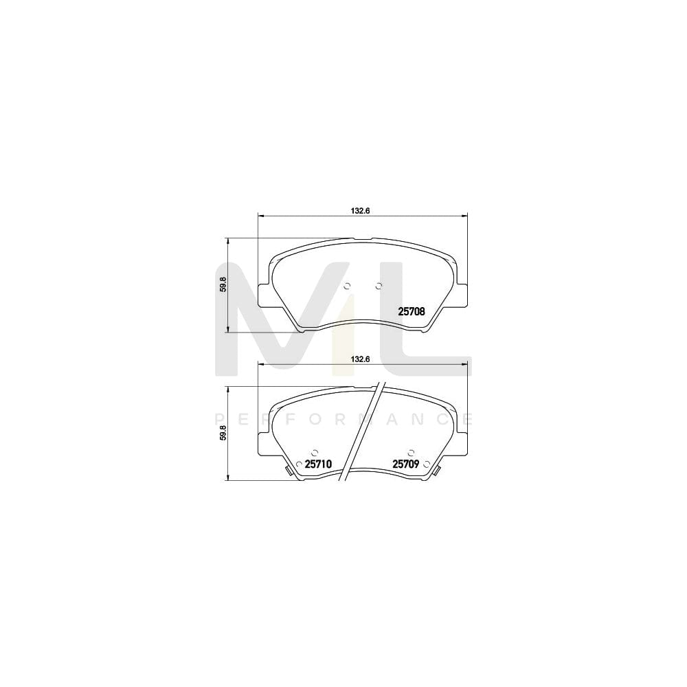 Hella 8DB 355 021-781 Brake Pad Set With Acoustic Wear Warning, With Accessories