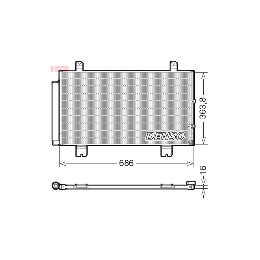 DENSO DCN51016 Air Conditioning Condenser for Lexus Gs III (S19)