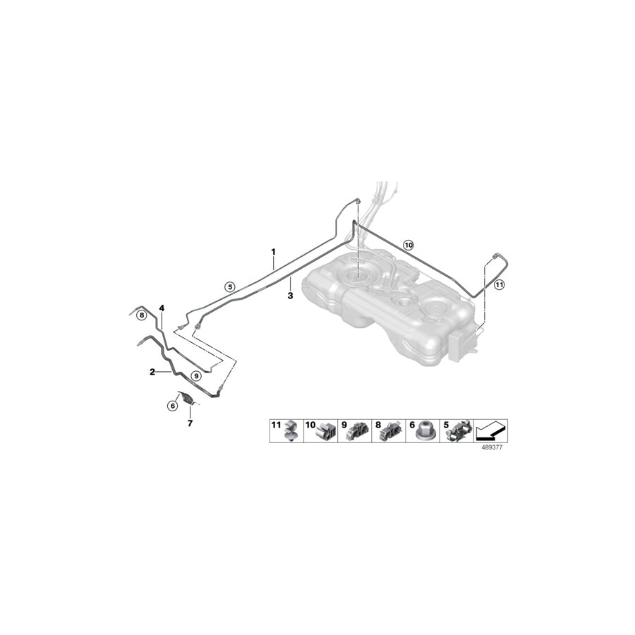 Genuine BMW Mini 16112283892 F55 F44 E60 Wire Clip, Single D=8mm (Inc. 220i) | ML Performance US Car Parts