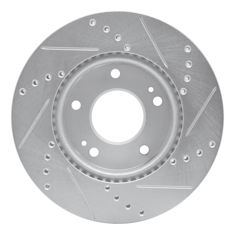 R1 Concepts R1 10-11 Kia SOUL Front Left Drilled & Slotted Silver Brake Rotor