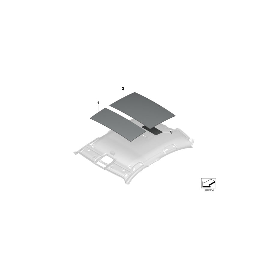 Genuine BMW 51487433280 G20 G21 Sound Insulating Roof Rear (Inc. 320i, 318d & 330i) | ML Performance US