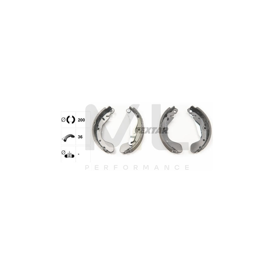 TEXTAR 91079900 Brake Shoe Set with handbrake lever | ML Performance Car Parts