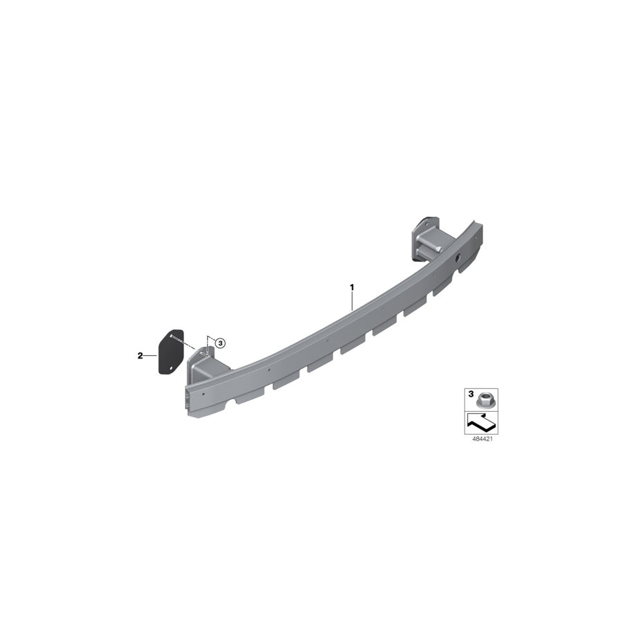 Genuine BMW 51127373852 G32 Carrier, Bumper Rear (Inc. 640iX, 630i & 640i) | ML Performance US Car Parts