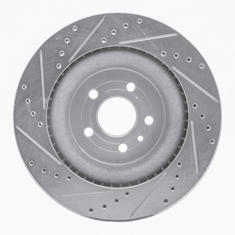 R1 Concepts R1 13-19 Ford Explorer Front Right Drilled & Slotted Silver Brake Rotor