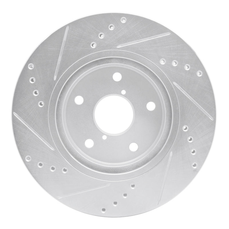 R1 Concepts R1 19-24 Subaru Forester Front Right Drilled & Slotted Silver Brake Rotor