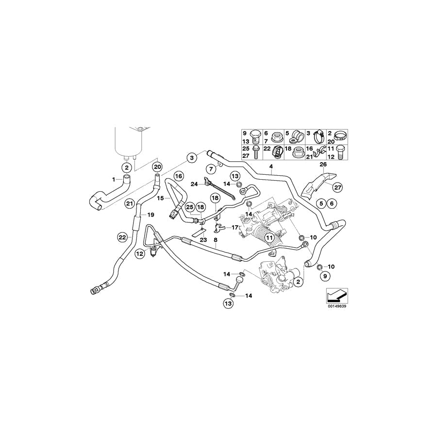 Genuine BMW 32416782709 E60 E63 E61 Expansion Hose (Inc. 540i, 645Ci & 550i) | ML Performance US Car Parts
