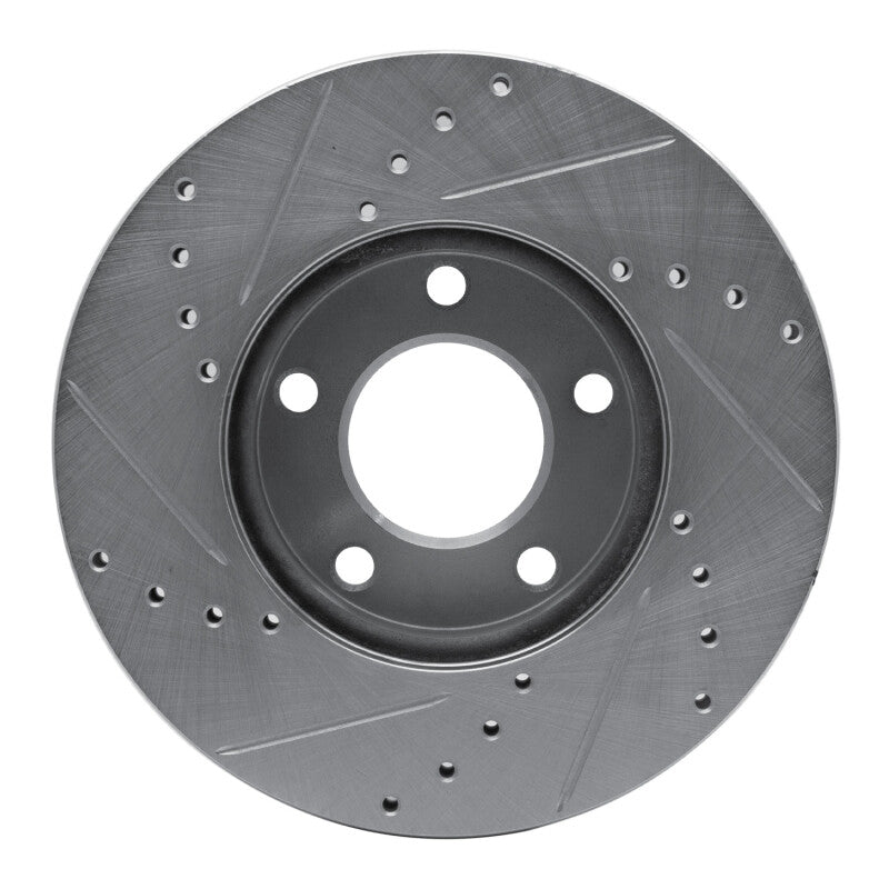 R1 Concepts R1 04-13 Mazda 3 Front Right Drilled & Slotted Silver Brake Rotor