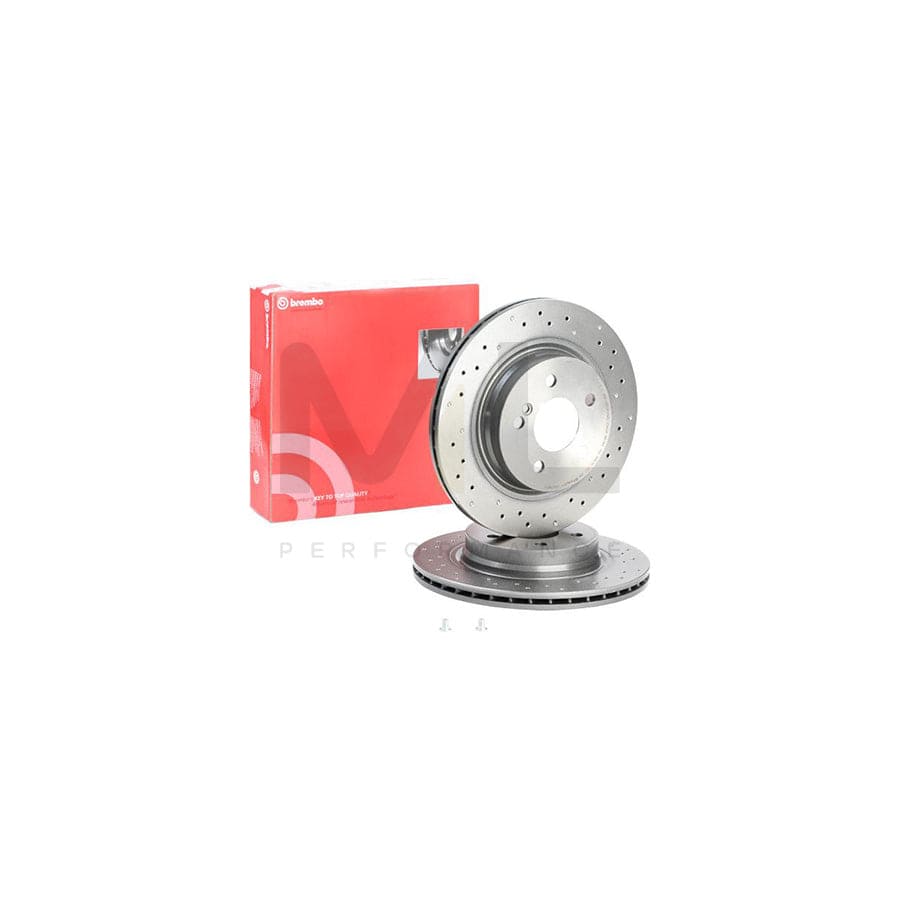 BREMBO 09.A760.1X Brake Disc Perforated / Vented, Coated, High-carbon, with bolts/screws | ML Performance Car Parts