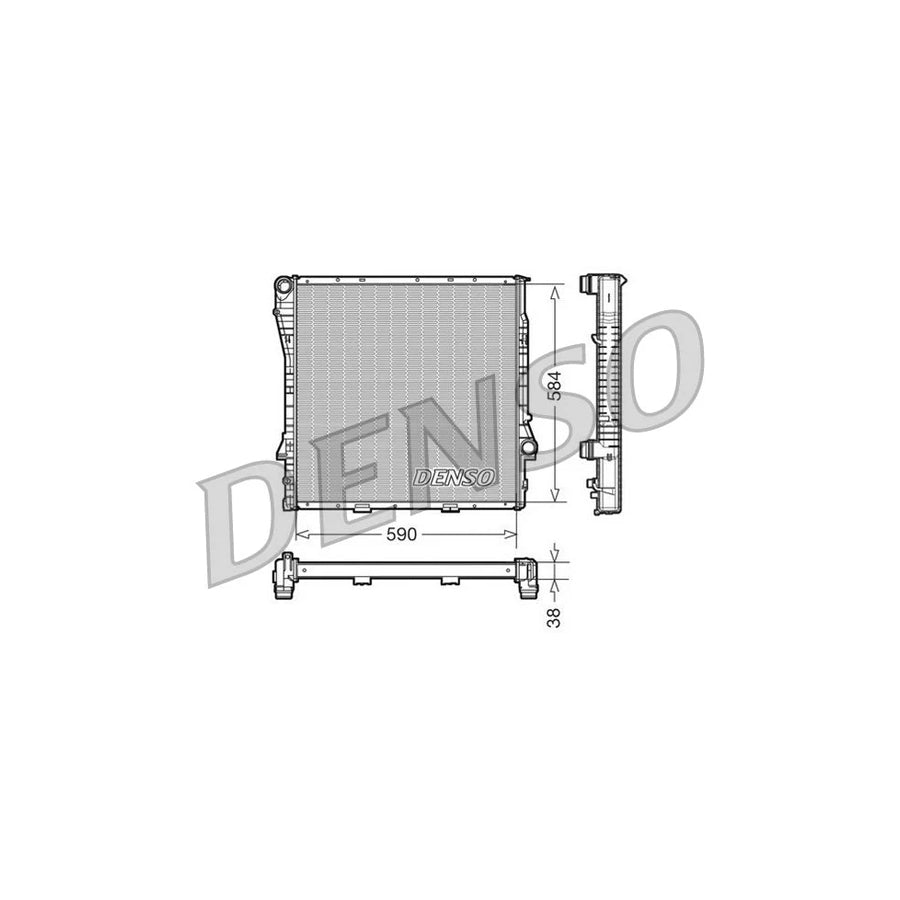 DENSO DRM05117 Engine Radiator for BMW X5 (E53)