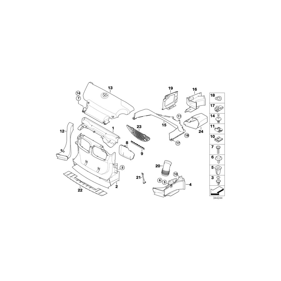 Genuine BMW 07143421743 RR5 E83 Body Nut ST 4,8 (Inc. 528xi, 316i & 330xd) | ML Performance US Car Parts