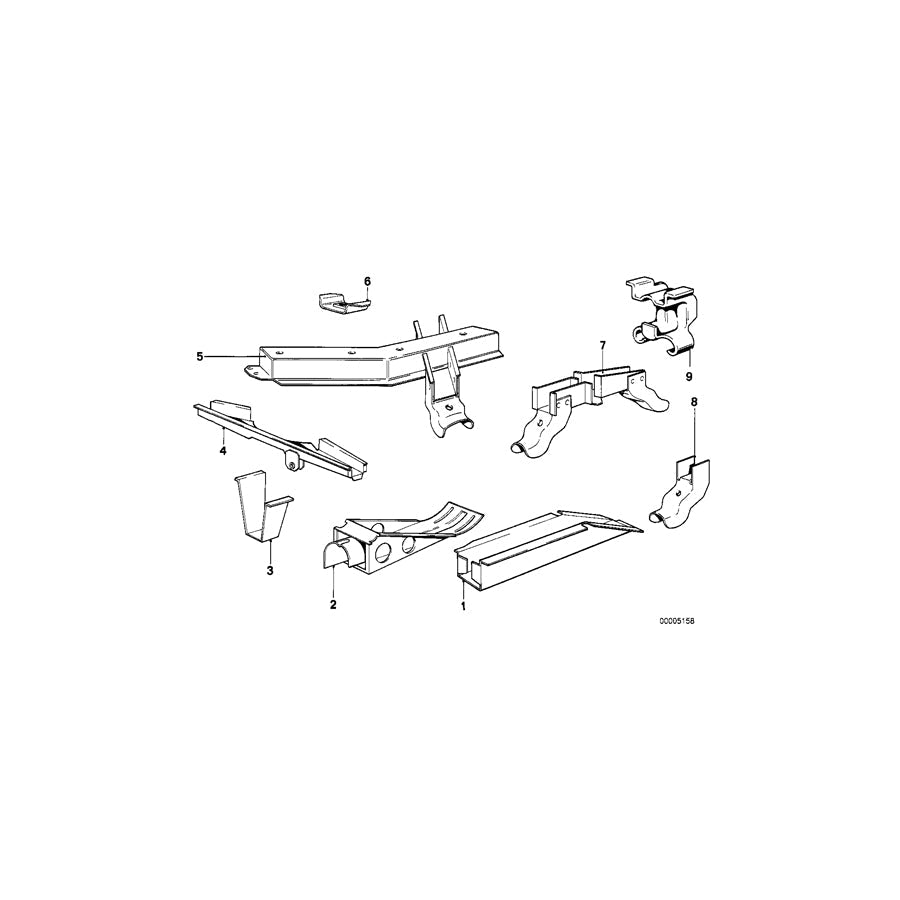 Genuine BMW 41121860327 E21 Bracket Fuel Tank Rear Left (Inc. 315) | ML Performance US Car Parts