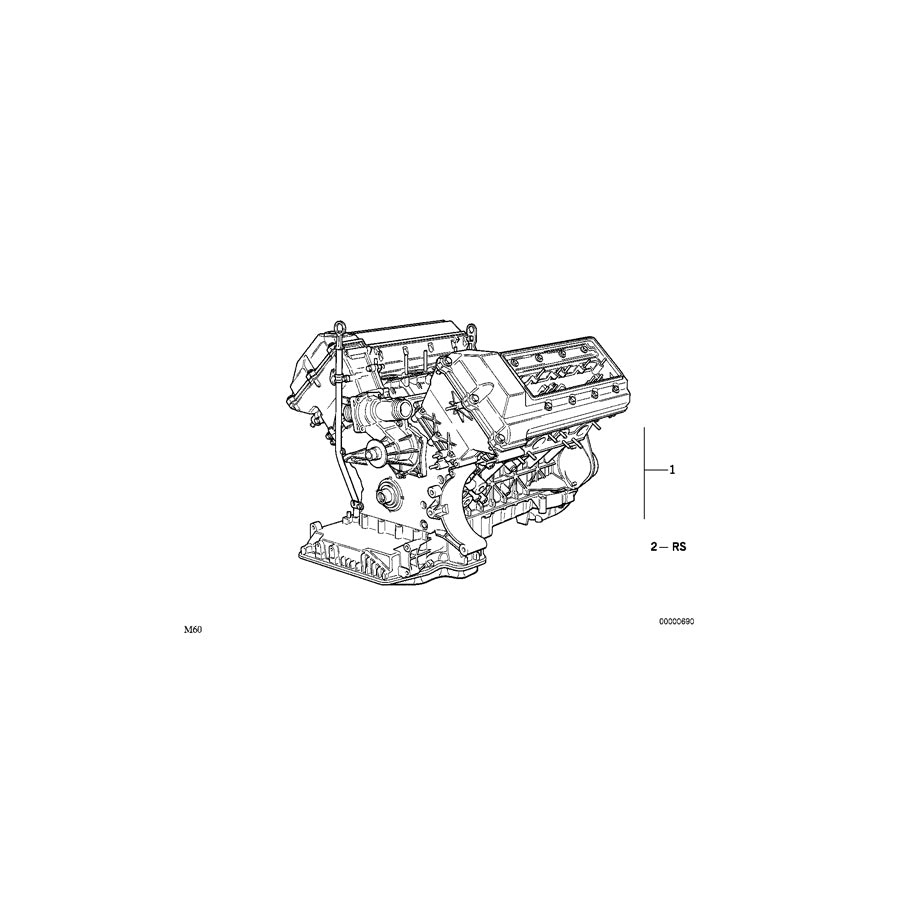 Genuine BMW 11007515721 E53 Exch. Short Engine 468S1 (Inc. X5) | ML Performance US Car Parts