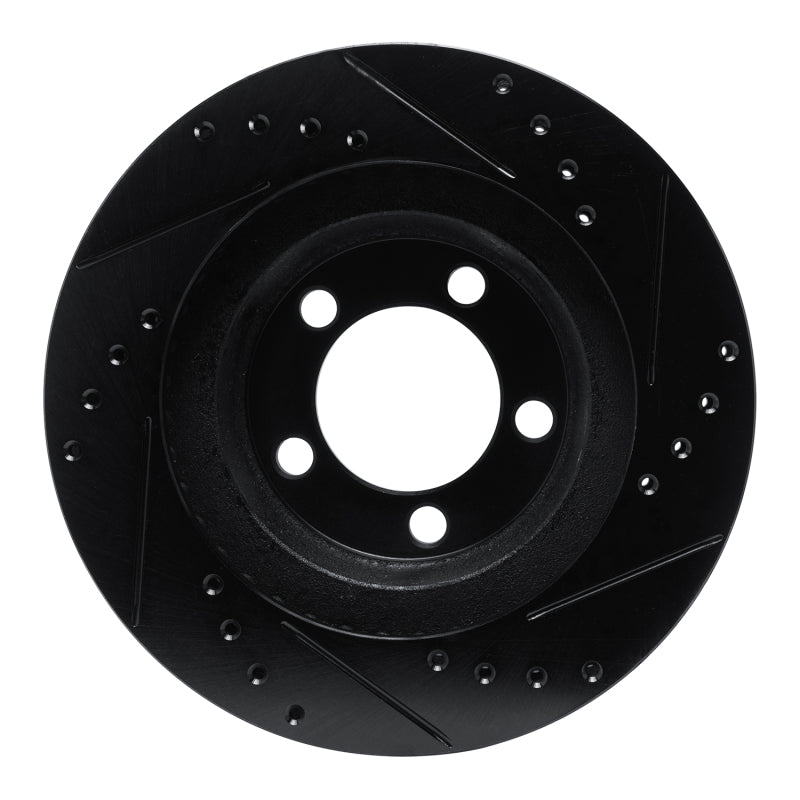 R1 Concepts R1 67-67 Ford Thunderbird Front Left Drilled & Slotted Black Brake Rotor