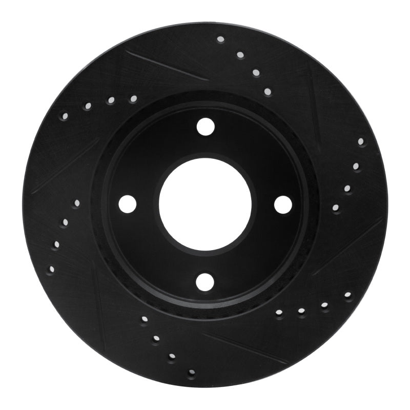 R1 Concepts R1 07-17 Nissan TIIDA (Mexico) Front Left Drilled & Slotted Black Brake Rotor
