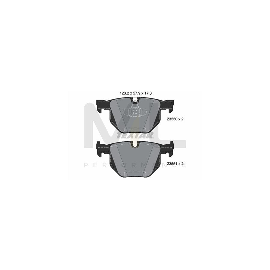 TEXTAR epad 2355081 Brake pad set prepared for wear indicator | ML Performance Car Parts