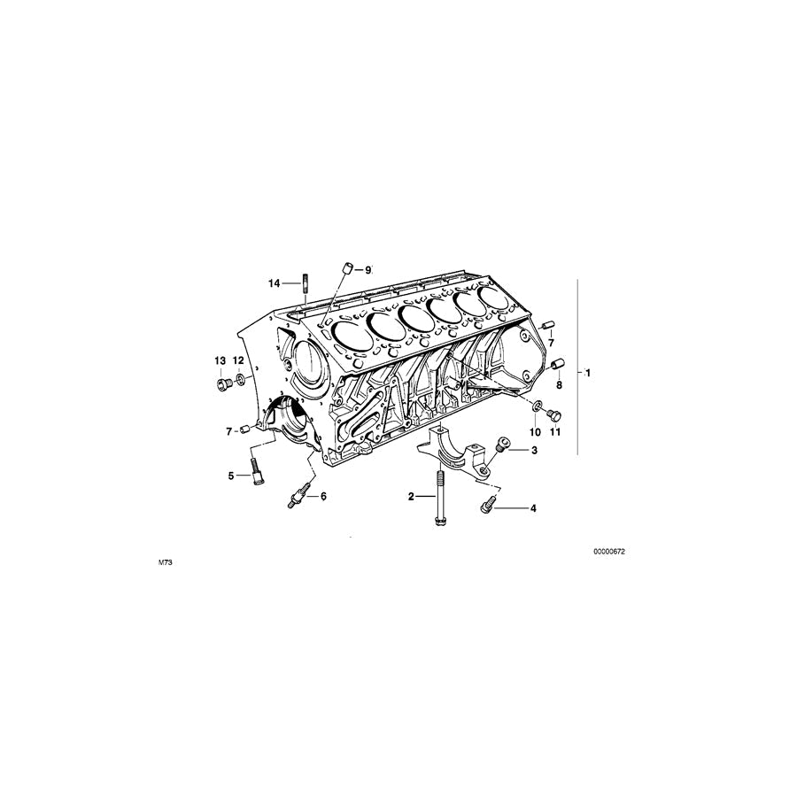 Genuine BMW 11119070816 E38 E31 Engine Block With Piston LHD (Inc. 850Ci, 750iLP & L7) | ML Performance US Car Parts