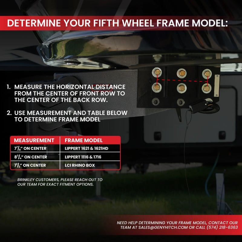 GEN-Y Hitch Gen-Y Nomad Static 5th Wheel to Gooseneck - 6.5K TW 30K Tow - Texture Black (Rhino Frames)