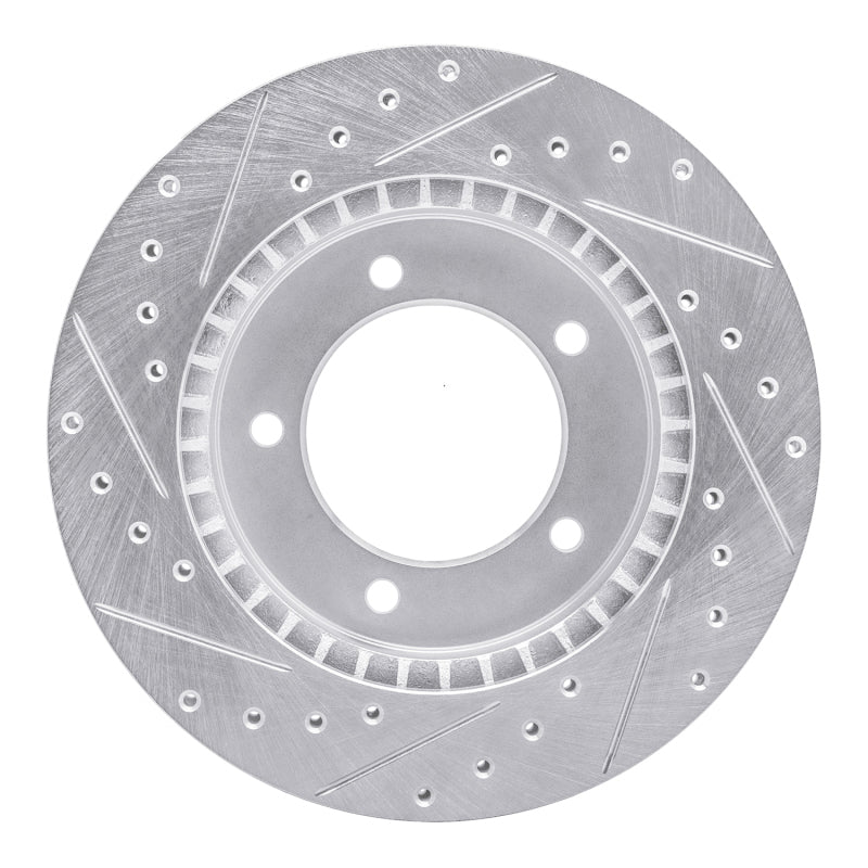 R1 Concepts R1 96-98 Suzuki SIDEKICK Front Right Drilled & Slotted Silver Brake Rotor