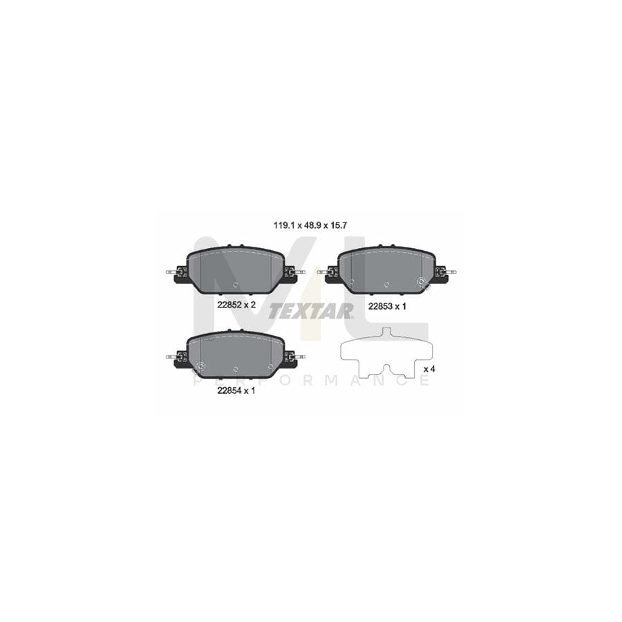 TEXTAR 2285201 Brake pad set for HONDA CR-V V (RW, RT) with acoustic wear warning | ML Performance Car Parts