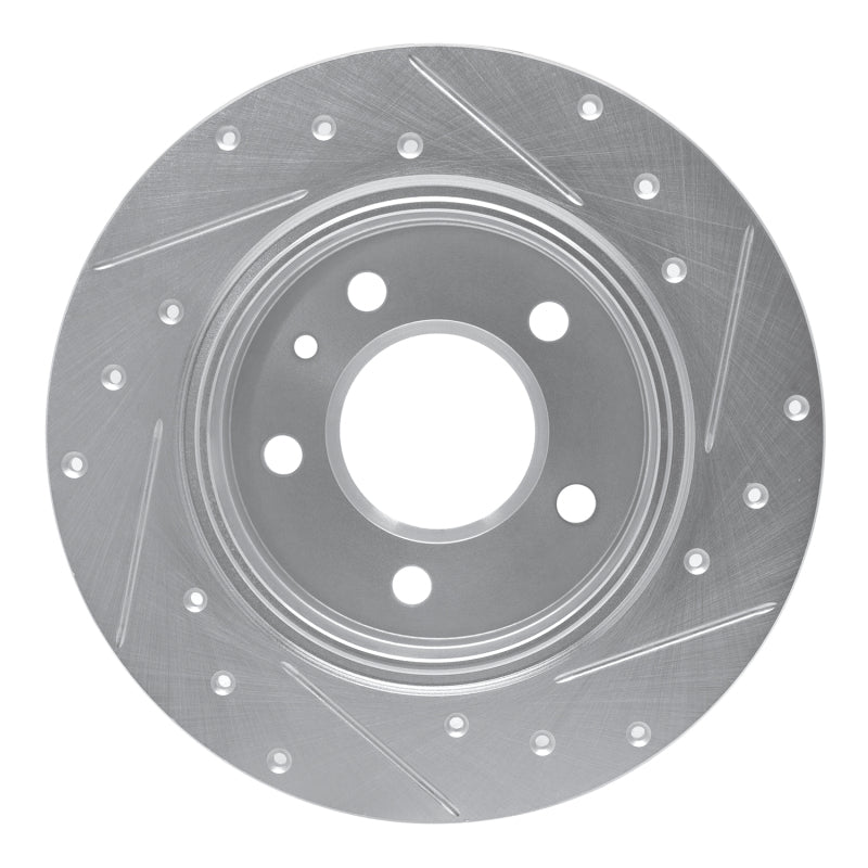 R1 Concepts R1 78-81 BMW 733I Rear Left Drilled & Slotted Silver Brake Rotor