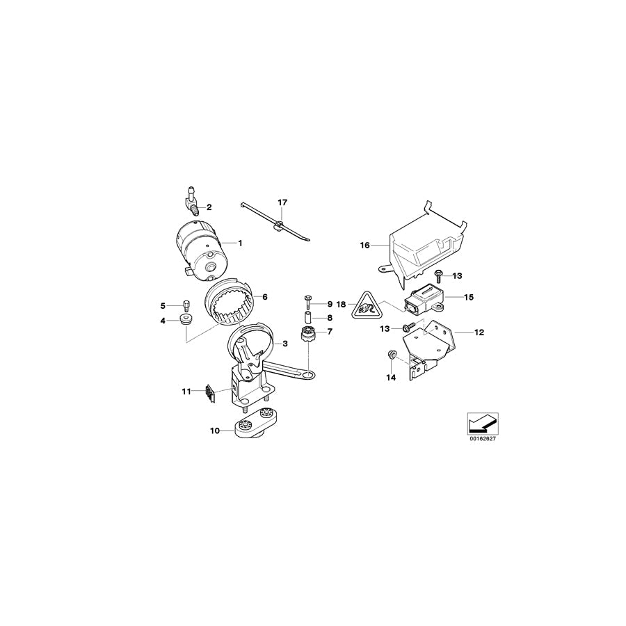Genuine BMW 34516752081 E46 Cover, Sensor (Inc. 330xd, 330xi & 325xi) | ML Performance US Car Parts