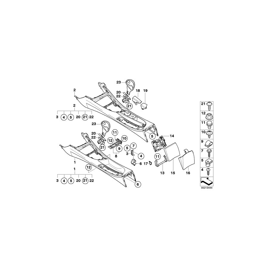 Genuine BMW 51167134131 E82 E87 Bracket, Center Console Front Left (Inc. 128i) | ML Performance US Car Parts