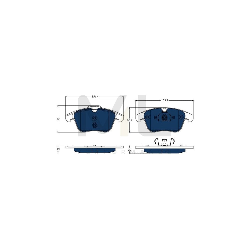 TRW Gdb1683Bte Brake Pad Set For Volvo V60 I (155, 157) Not Prepared For Wear Indicator | ML Performance Car Parts