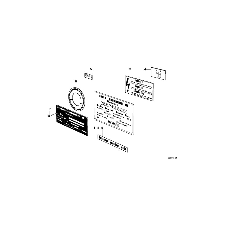 Genuine BMW 51142121838 E30 E28 E34 Label "Unleaded Fuel" ENGLISH (Inc. M3) | ML Performance US Car Parts