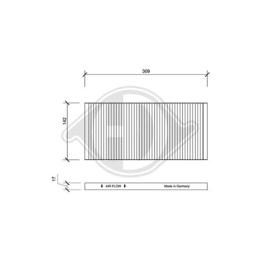 DIEDERICHS DCI0016 Pollen Filter