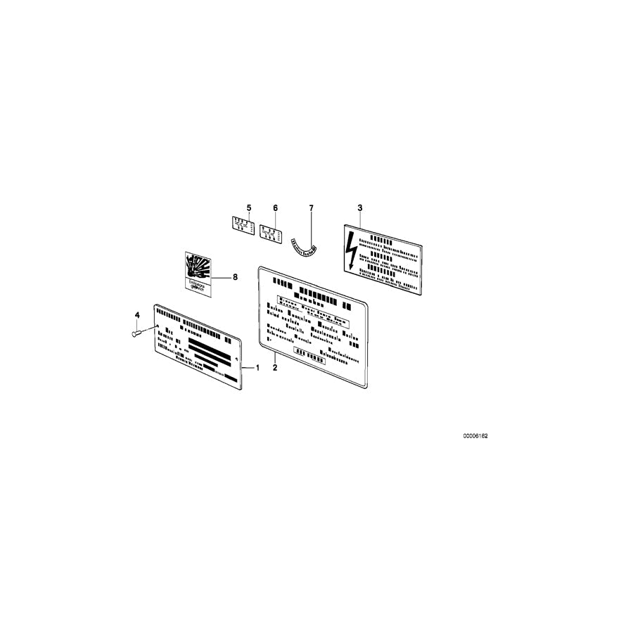 Genuine BMW 51142121174 Label "Original Bmw Teile" (Inc. 740iL) | ML Performance US Car Parts