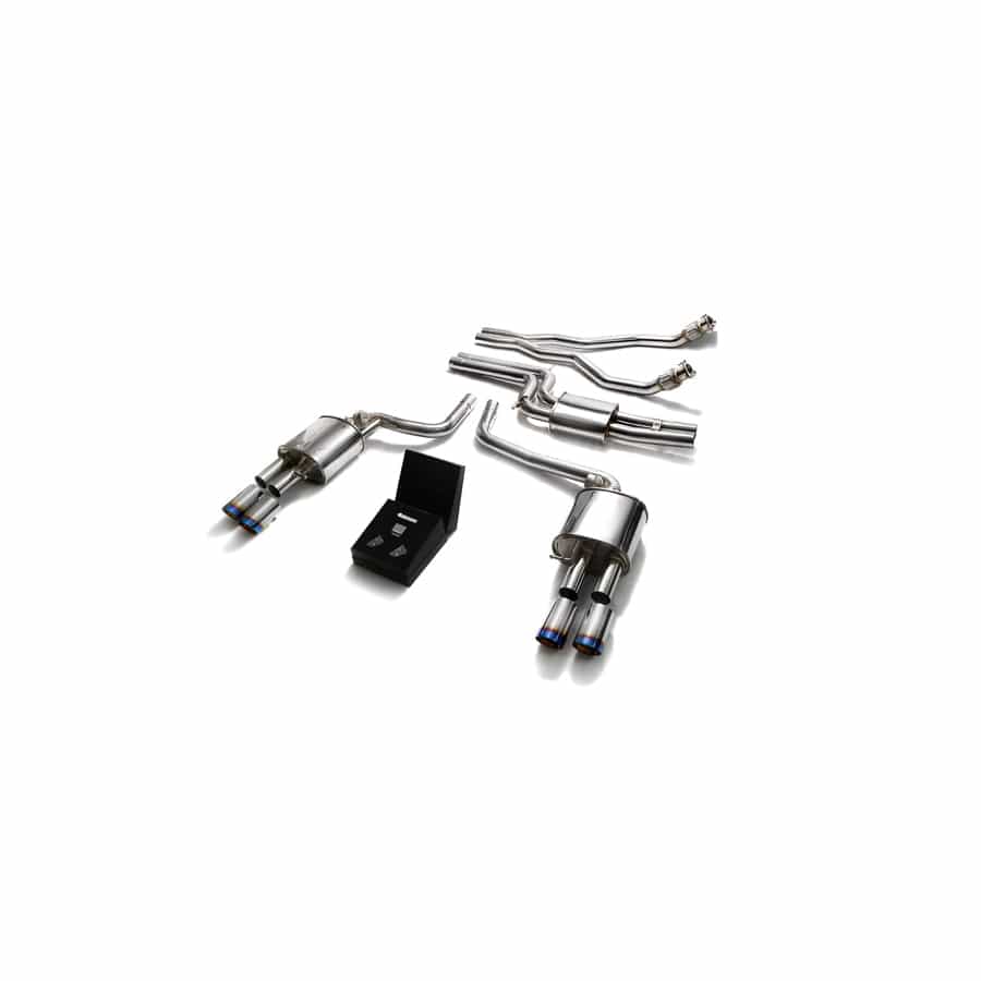 Armytrix AUBS2-QS11B Valvetronic Exhaust System Audi A5/S5 Coupe | Cabriolet B8 3.0L TFSI V6 2008-2016 with Quad Blue Coated 3.5"